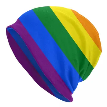 Gay Pride LGBT Steag Curcubeu Capota Pălării Rece Tricotat Pălărie Pentru Bărbați, Femei Iarna Cald LGBTQ Lesbiene Chelioși Căciuli Capace