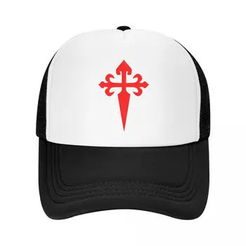 Rece Santiago Cruce Trucker Hat Bărbați Femei Personalizate Reglabil Adult Crucea Sfântului Catolic Șapcă de Baseball de Primăvară