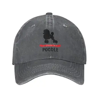 Personalizat de Bumbac-Mi Iubesc Pudel Șapcă de Baseball pentru Barbati Femei Reglabil iubitorii de caini de Companie Tata Pălăria în aer liber