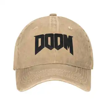 Doom Logo-ul Imprimat Grafic Logo-ul de Brand de Înaltă calitate Denim capac Tricotate pălărie de Baseball capac