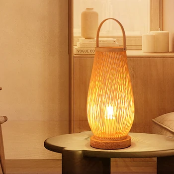 Obiecte de artizanat din Lemn, Lampa de Masa Vintage Chineză Stil Retro Lampa de Birou Lumina pentru Decorarea Camerei de Personalitate Lângă Lampă de Masă