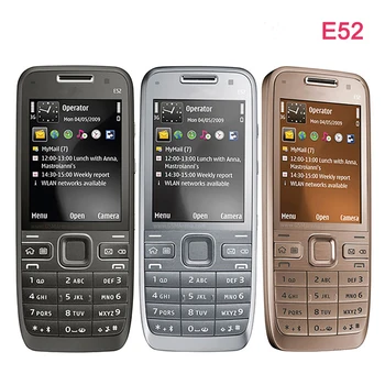 Original E52 Mobil Telefon Mobil Deblocat Bluetooth, WIFI, GPS, 3G, rusă, arabă, ebraică Tastatura, Telefonul Vechi Făcut pe 2009, 3 Culori