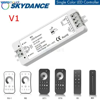 Skydance V1 2.4 G Singură Culoare RF Împinge Dim Dimming LED-uri Controler DC5V 12V 24V 36V 8A Variator Receptor pentru o Singură Culoare Bandă LED