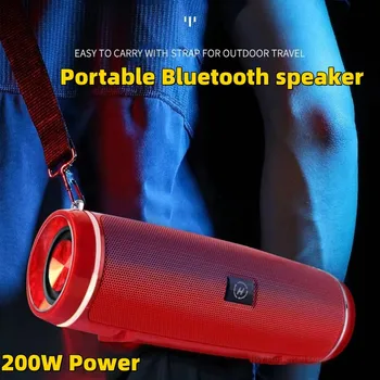 Caixa De Som Bluetooth 200W Putere Mare Portabile Bass Wireless de Exterior Audio 3D Surround Difuzor Bluetooth TWS/FM/Voce Bal