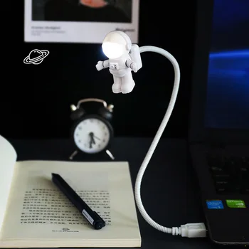 Portabil USB Alimentat Lumina de Noapte Astronaut Formă de Lectură Lampă de Birou DC 5V LED Lumina Pentru Laptop Calculator PC Iluminat Iubitorii de Spațiu