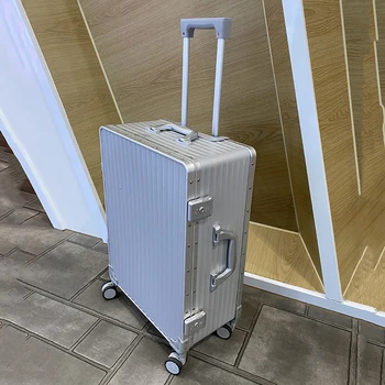 Brand de Moda de Bagaje stil Japonez 20/24/28 inch ins mut roata de îmbarcare valiza de călătorie cadru de aluminiu carucior de bagaje