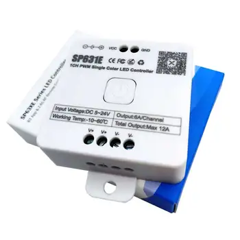 SP631E PWM Monocrom Controler cu LED-uri 2.4 G Pentru DIM BT Aplicație de Muzică Vocală 5050 FCOB LED Strip DC5V-24V