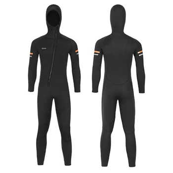 Nouă Bărbați 1,5 MM Neopren Costum de Moda Una Bucata Hanorac cu Maneca Lunga Fata Fermoar Oblic Cald Snorkeling, Surf Costum 2023